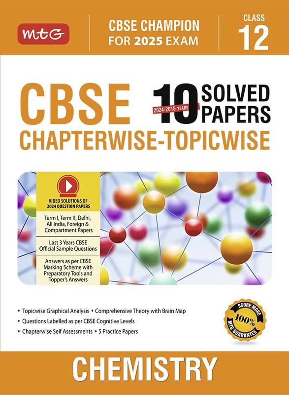 Buy MTG CBSE 10 Years Chapterwise Topicwise Solved Papers Class 12 ...