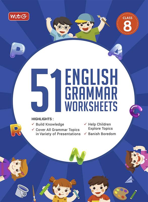 Buy MTG 51 English Grammar Worksheets Class 8 – Grammar Work books to ...