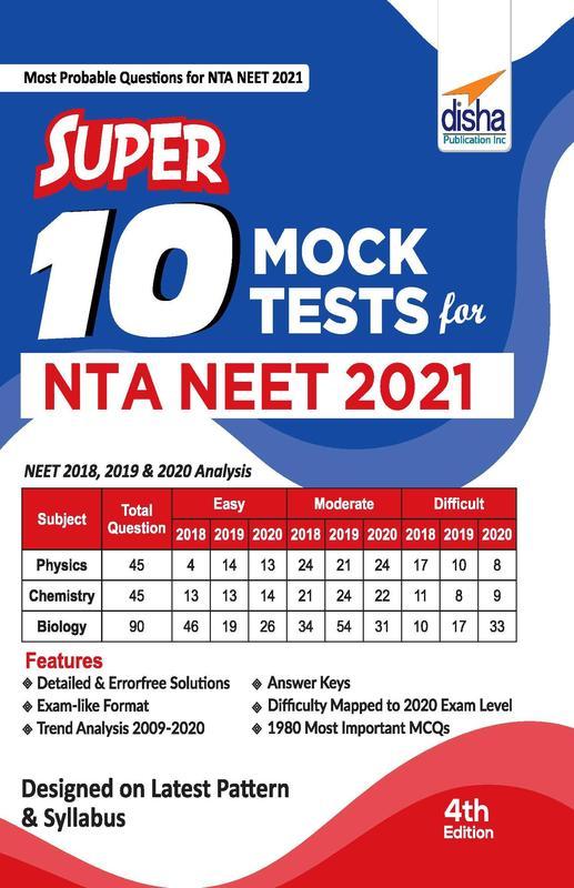Buy Super 10 Mock Tests for NTA NEET 2021 - 4th Edition Book Online at ...