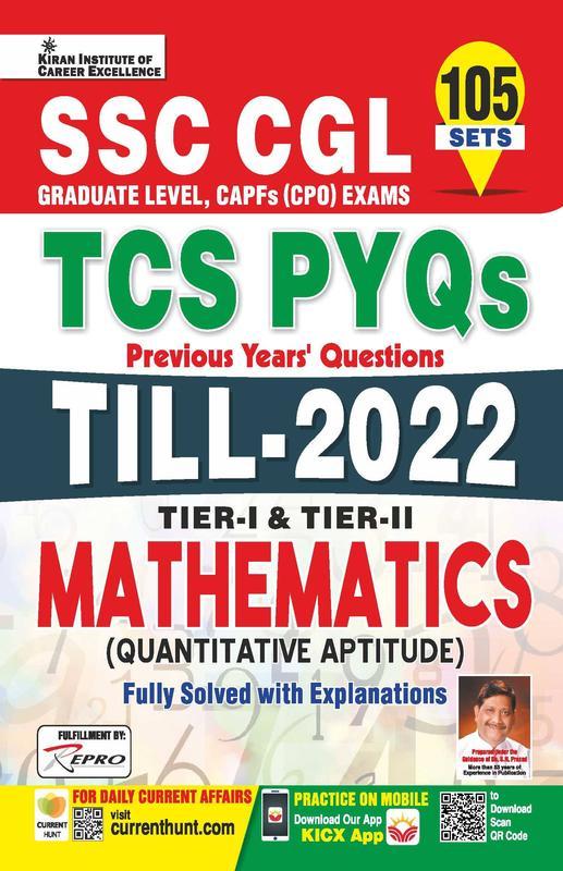 Buy SSC CGL TCS PYQs Till- 2022 Tier 1 & Tier 2 Mathematics ...