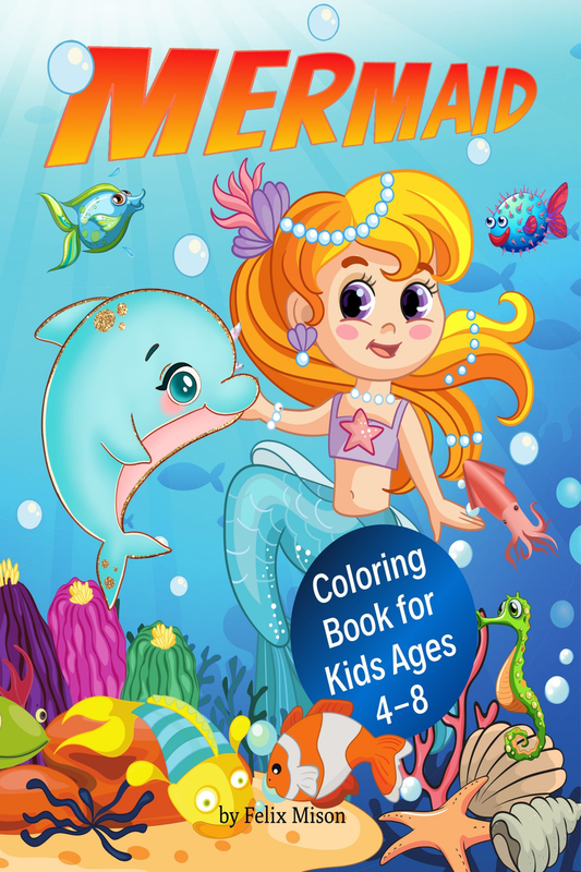 Buy Mermaid : Coloring Book for Kids Ages 4-8 | Cute Coloring Pages ...