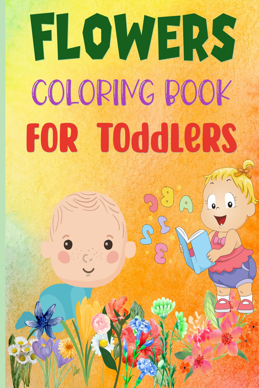 Buy Flowers coloring book for toddlers : Awesome Book with Easy ...